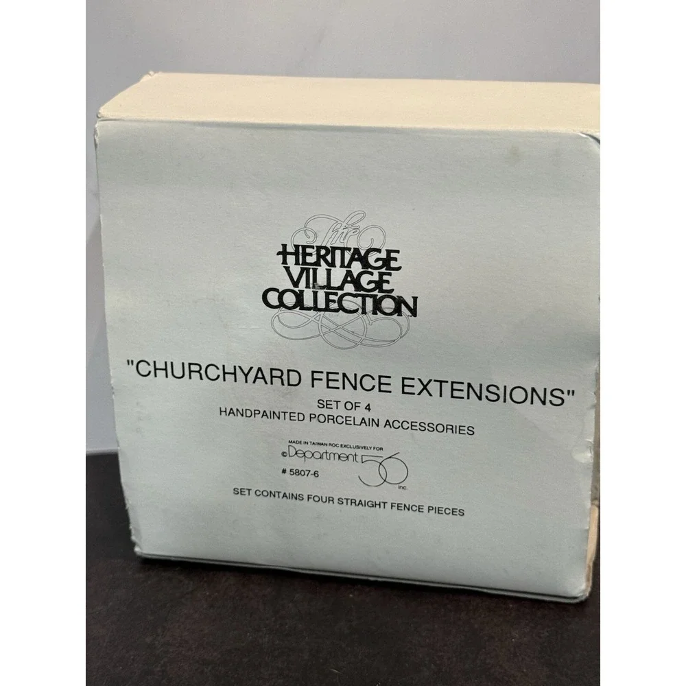 Dept 56 CHURCHYARD FENCE EXTENSIONS Department Heritage Village 4 piece